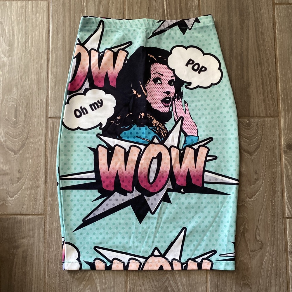 Super cute pop art pencil skirt